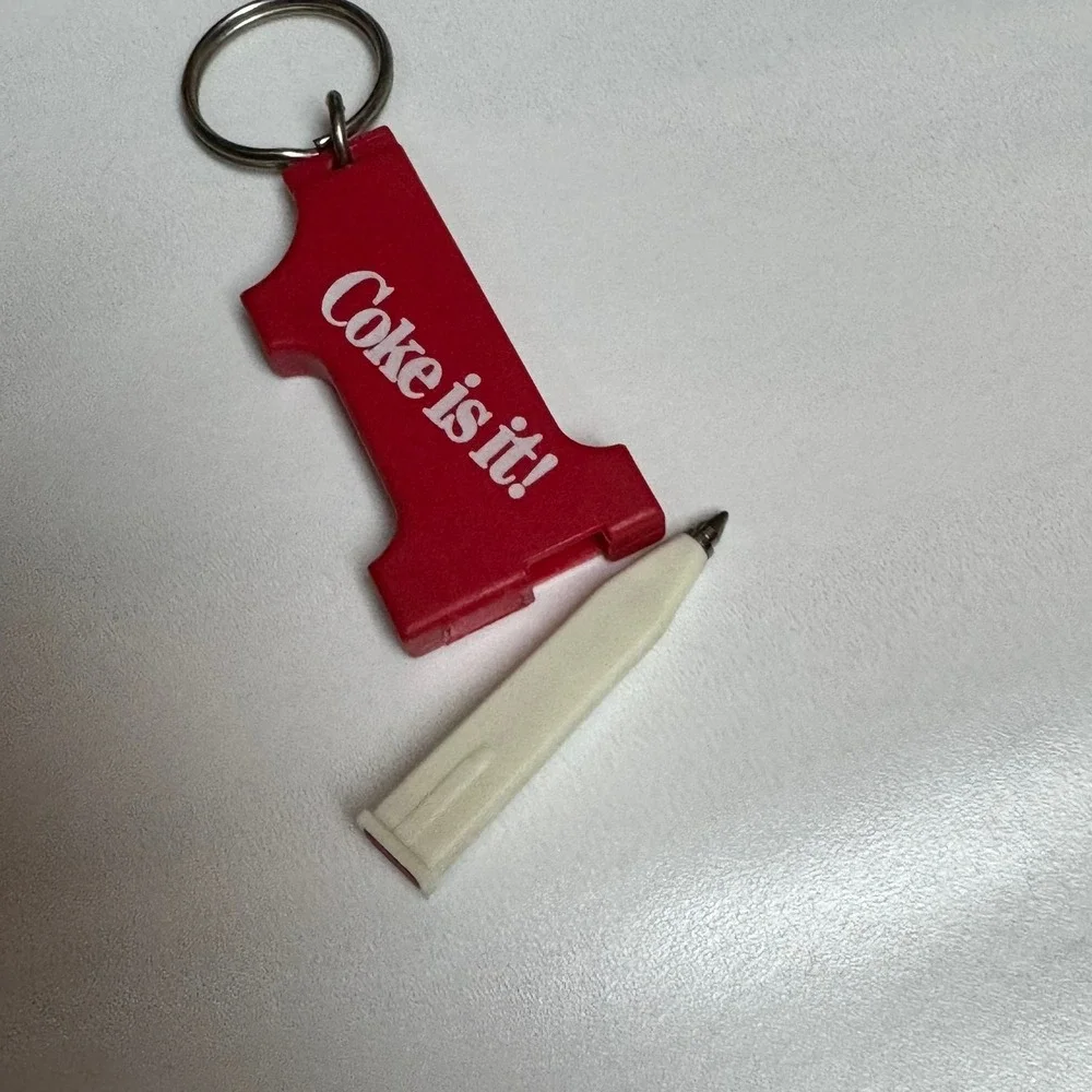 Coca Cola Number 1 One Keychain  Hidden‎ Mini Pen Does not Work Key Ring Fob